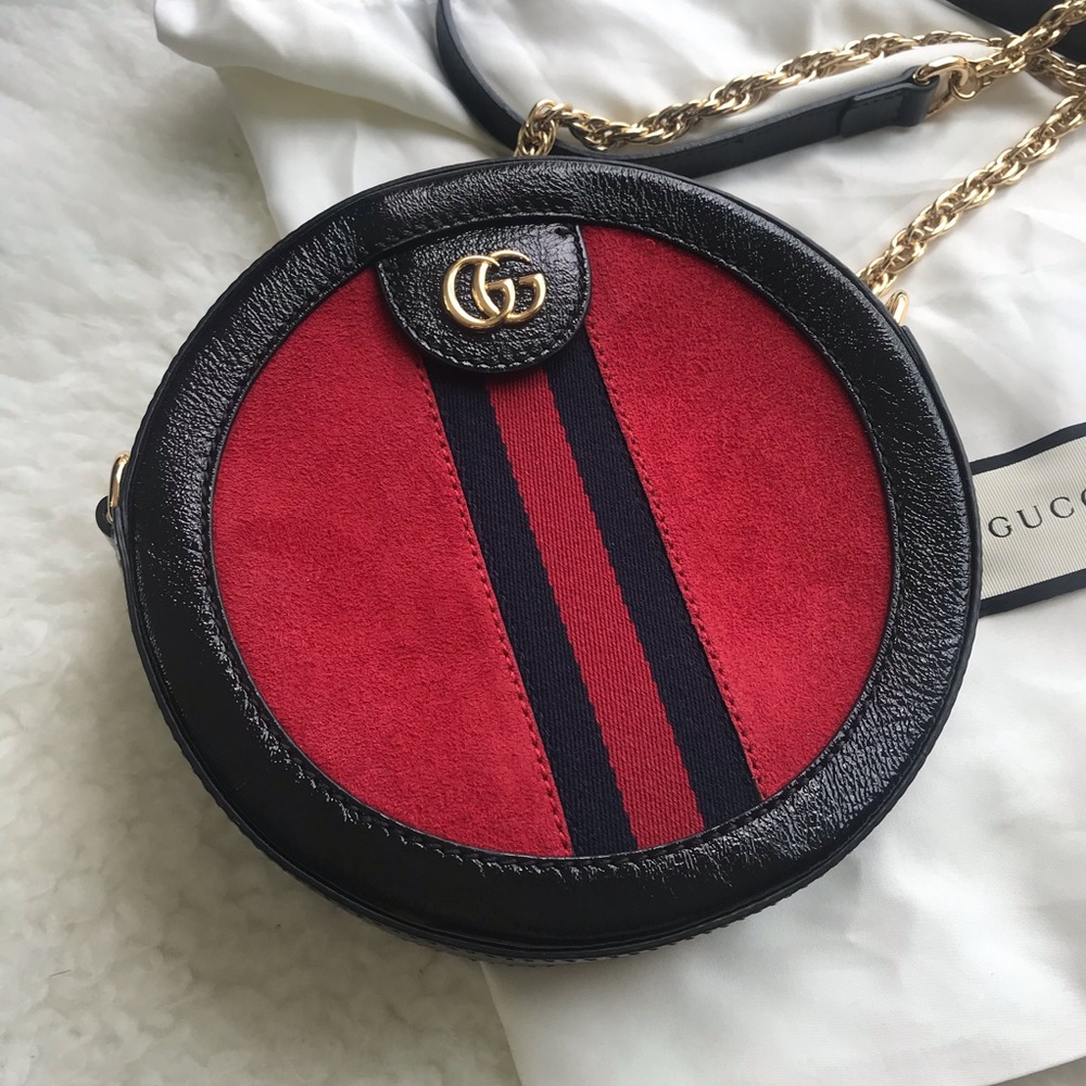 【New】Ophidia mini round shoulder bag